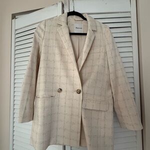 Plaid Cream Blazer